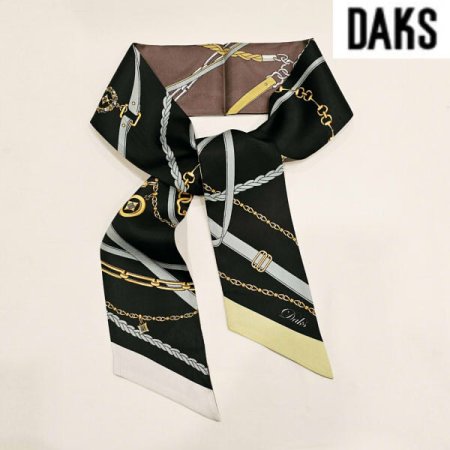 투톤 양면 실크 스키니 스카프