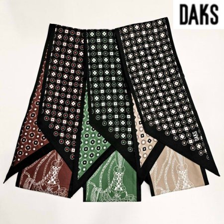 투톤 양면 실크 스키니 스카프