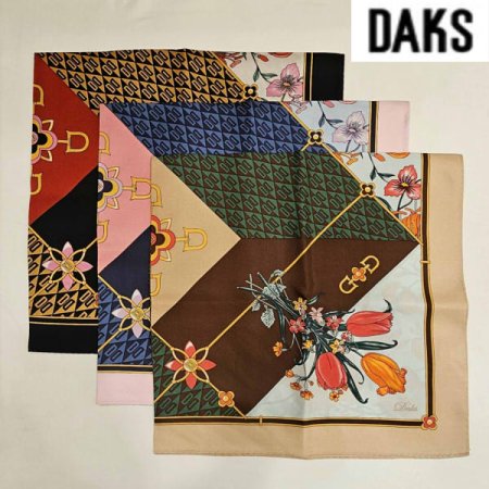 플라워 사각 실크 쁘띠 스카프