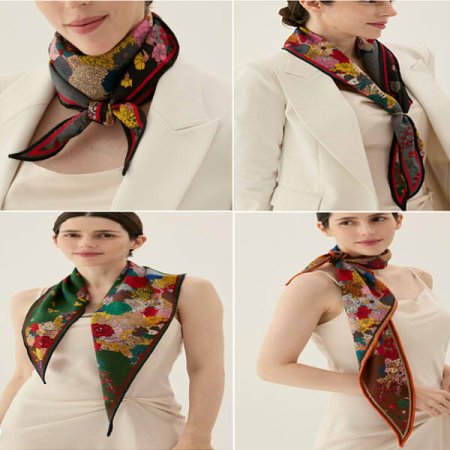 양면 울실크 로장지 스카프