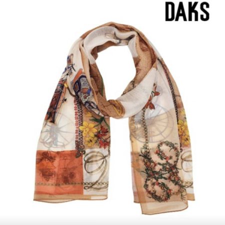 울 실크 혼방 롱 스카프