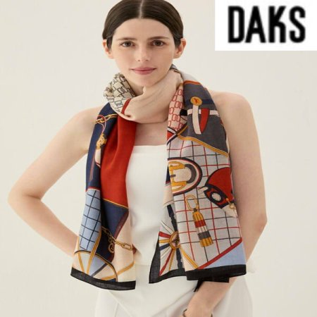 울 나염 롱 스카프