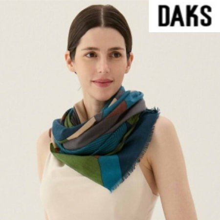 닥스 로고 울 나염 롱 스카프