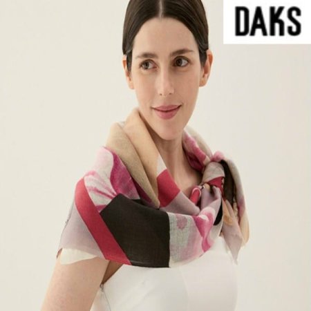 면분할 플라워 울 나염 롱 스카프