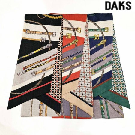 양면 울 실크 혼방 스키니 스카프