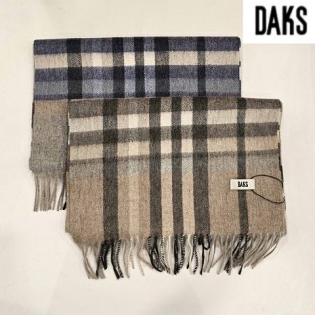 캐시미어 체크 모직 머플러