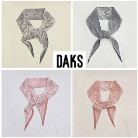 폴리 양면 플리츠 쁘띠 스카프