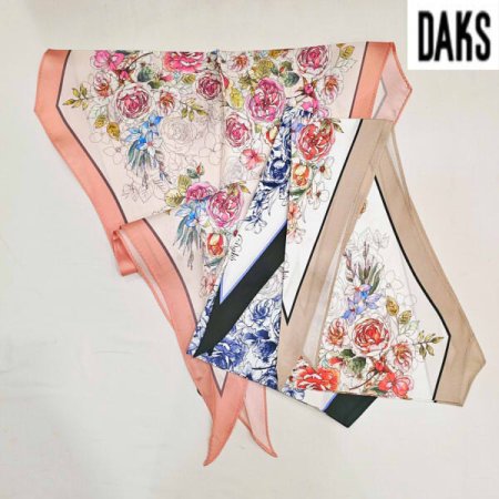 실크 마름모 쁘띠 스카프