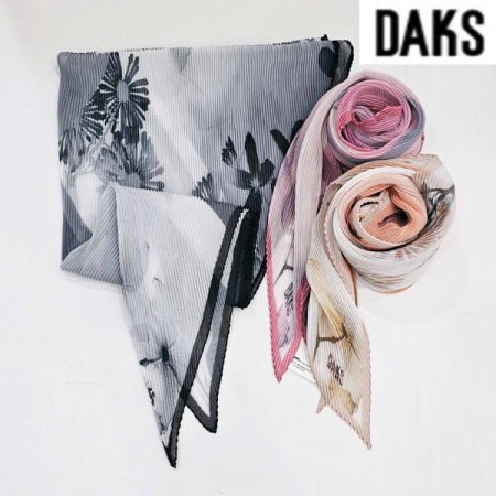 폴리 플리츠 스카프