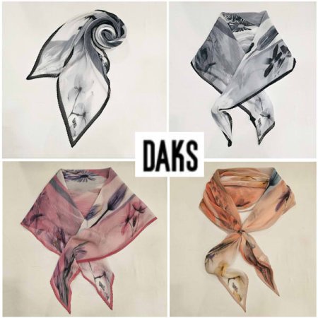 폴리 플리츠 스카프