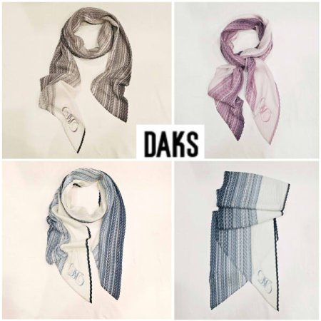 폴리 플리츠 스카프