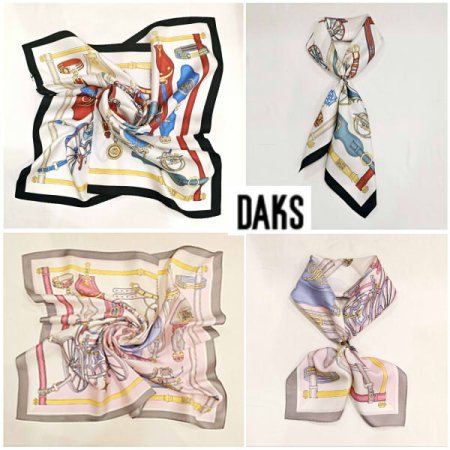 실크 사각 쁘디 스카프