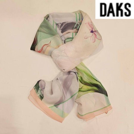 치폰 나염 롱실크 스카프