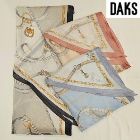 실크 나염 롱 스카프