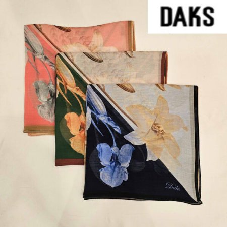 실크 울 혼방 사각 스카프