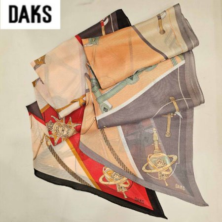 실크 나염 롱 스카프