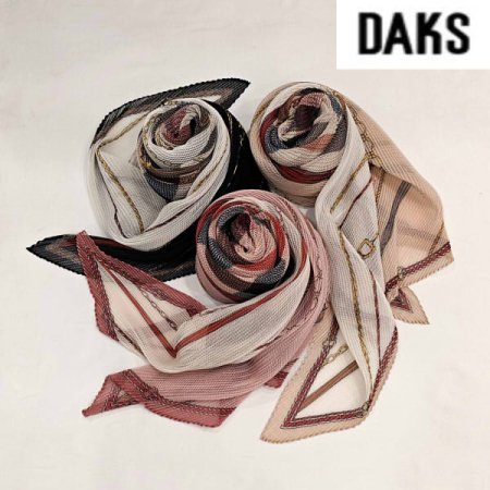 폴리 플리츠 롱 스카프