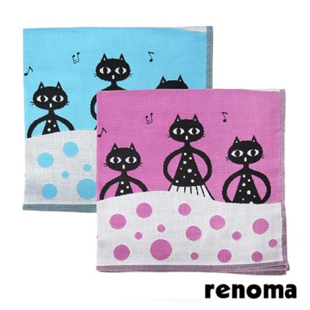 레노마 남녀 삼중직 선염손수건