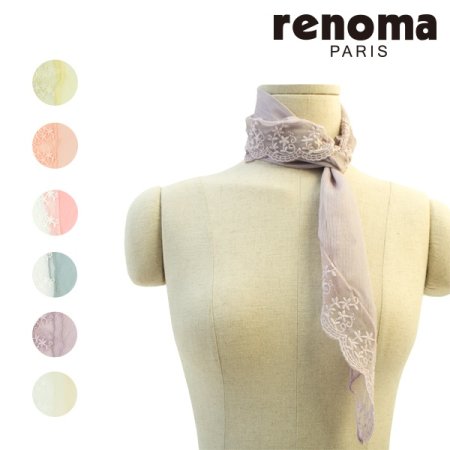 레노마 나염 쁘띠 레이스 손수건