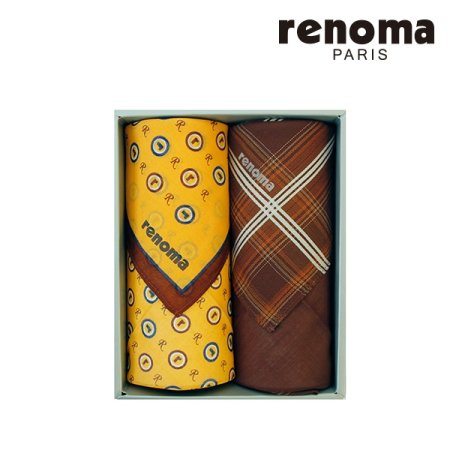 레노마 남녀 2매세트 손수건