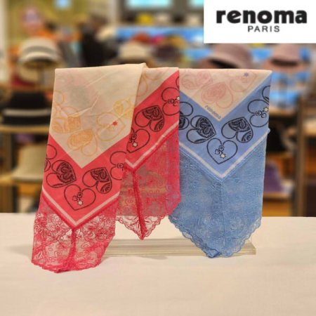 레노마 남녀 1매 사면 레이스 손수건