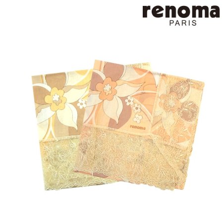 레노마 남녀 1매 사면레이스 손수건