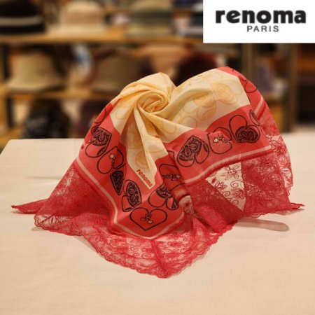 레노마 남녀 1매 사면레이스 손수건