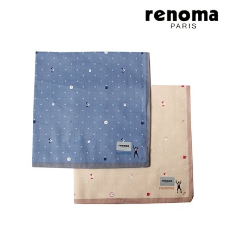 레노마 남녀 1매 나염손수건