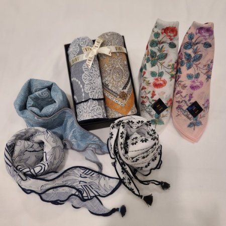 린넨 손수건 2매세트 4종택1