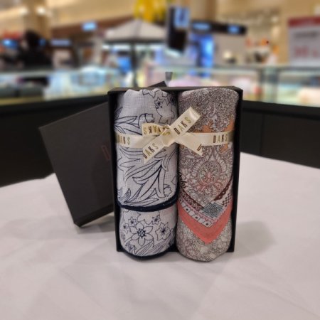 린넨 손수건 2매세트 4종택1