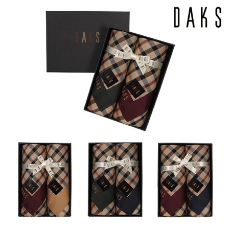 기본체크 손수건 2매세트 6종 택 1