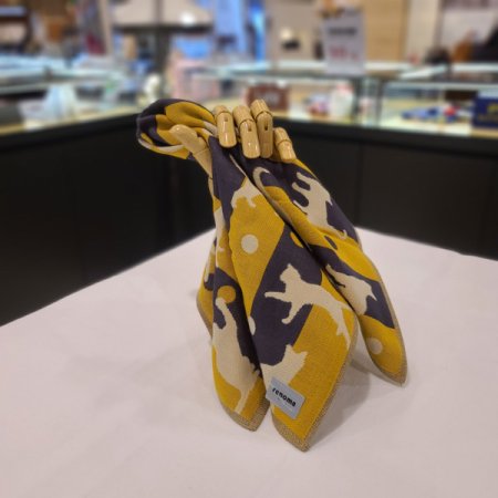 레노마 남녀 삼중직 선염손수건