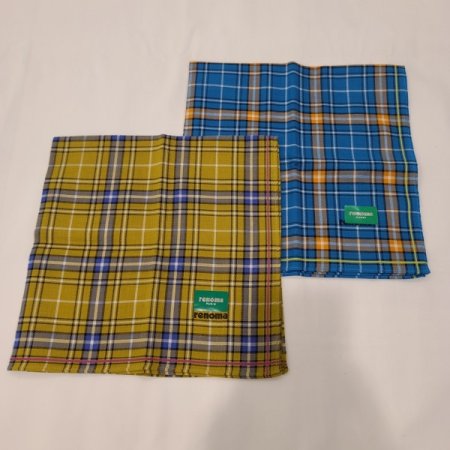 레노마 남녀 1매 선염 손수건