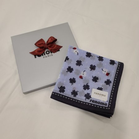 레노마 1매 나염 손수건