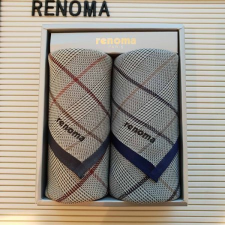 레노마 남녀 2매 선염 손수건