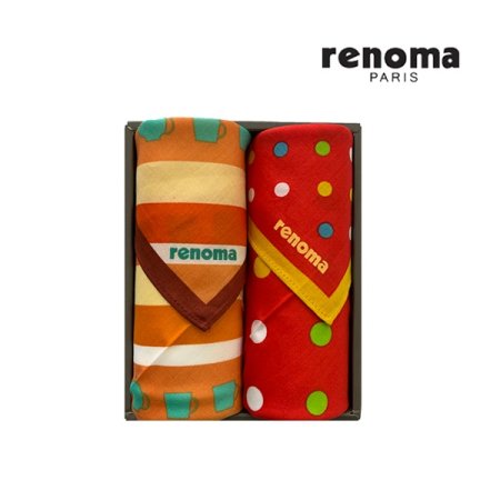 레노마 남녀 손수건 2매세트 R208번