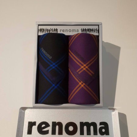 레노마 남녀2매 선염 손수건 세트