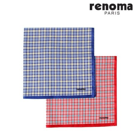 레노마 남녀 1매 선염 손수건
