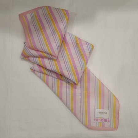 레노마 21인치 나염 면대 손수건