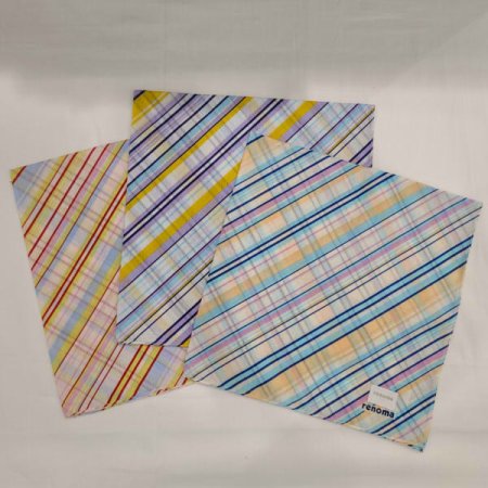 레노마 남녀 1매 나염 면대 손수건