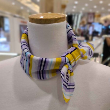 레노마 남녀 1매 나염 면대 손수건