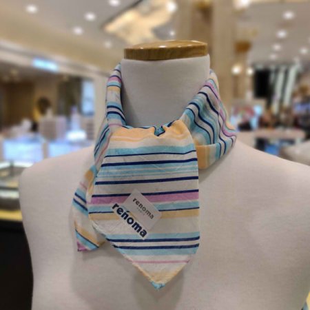 레노마 남녀 1매 나염 면대 손수건