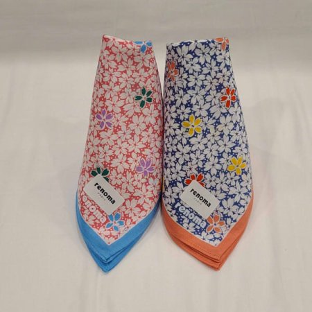 레노마 남녀1매 나염 손수건