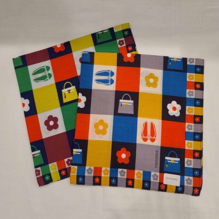 레노마 남녀 1매 나염 손수건