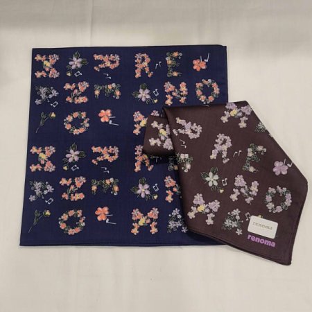 레노마 남녀1매 나염손수건