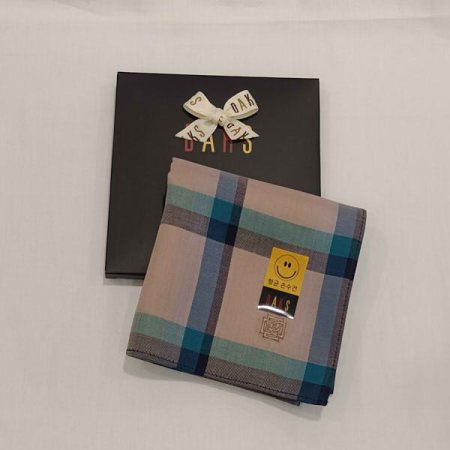 남녀1매 인터로킹 DD자수 선염손수건