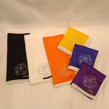 아이엘드 솔리드 큐빅 레이스손수건