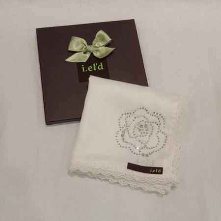 아이엘드 솔리드 큐빅 레이스손수건