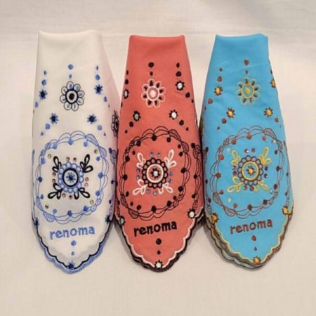 레노마 남녀 1매 수입 큐빅 손수건