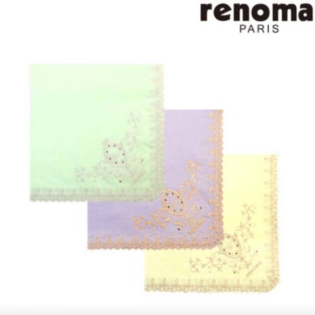 레노마 남녀 1매 수입 큐빅 손수건